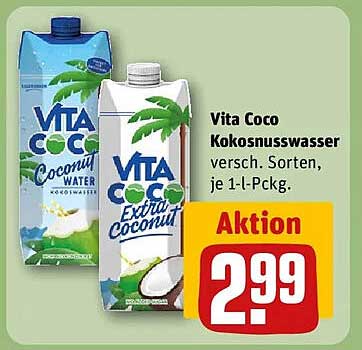 Vita Coco Kokosnusswasser versch. Sorten, je 1-l-Pckg.