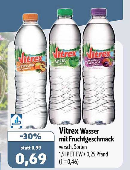 Vitrex Wasser mit Fruchtgeschmack