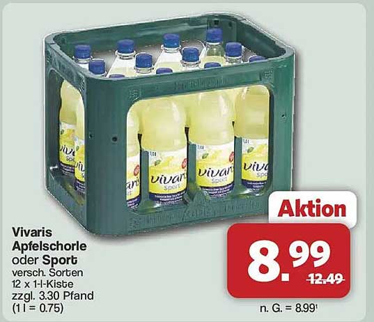 Vivaris Apfelschorle oder Sport