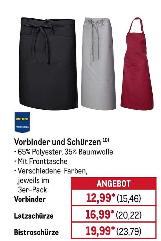Vorbinder und Schürzen