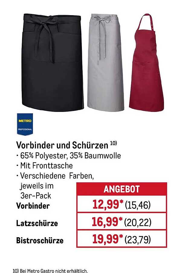 Vorbinder und Schürzen