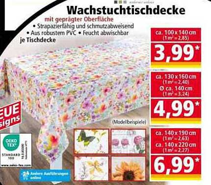 Wachstuchtischdecke