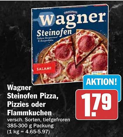 Wagner Steinofen Pizza, Pizzies oder Flammkuchen