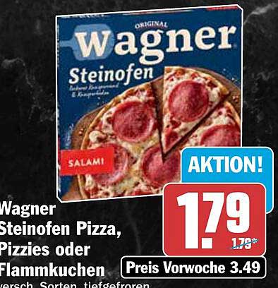 Wagner Steinofen Pizza, Pizzies oder Flammkuchen
