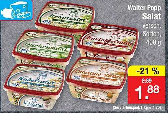 Walter Popp Salat versch. Sorten, 400 g