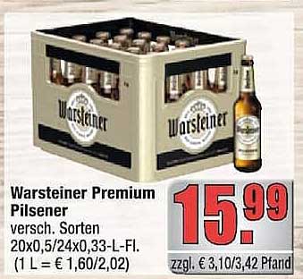Warsteiner Premium Pilsener versch. Sorten