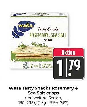 Wasa Tasty Snacks Rosemary & Sea Salt crisps