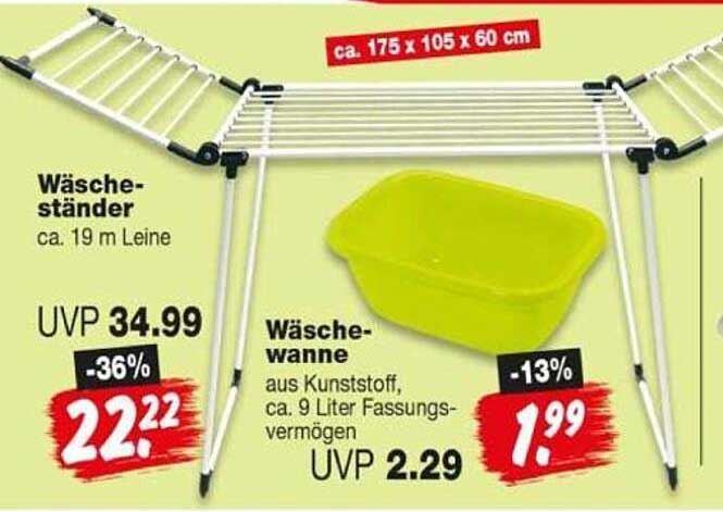 Wäsche- ständer ca. 19 m Leine