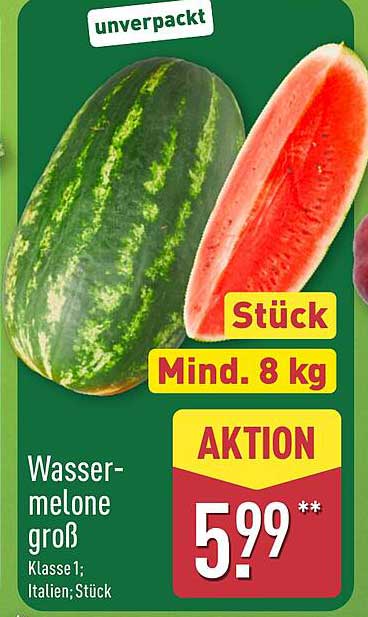 Wasser-melone groß Klasse 1; Italien; Stück