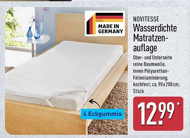 Wasserdichte Matratzenauflage