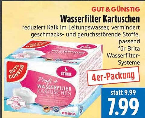 Wasserfilter Kartuschen