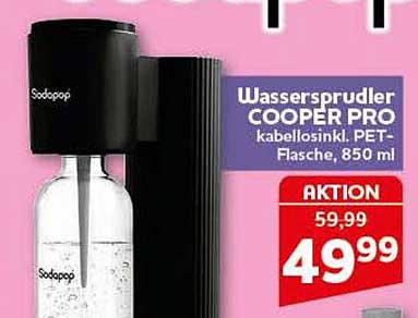 Wassersprudler COOPER PRO kabellosinkl. PET-Flasche, 850 ml