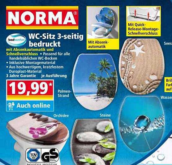 WC-Sitz 3-seitig bedruckt