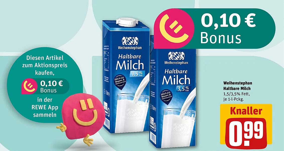Weihenstephan Haltbare Milch 1,5/3,5% Fett, je 1-L-Packg.