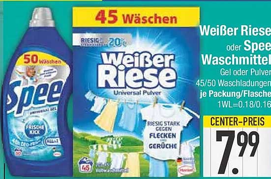 Weißer Riese oder Spee Waschmittel