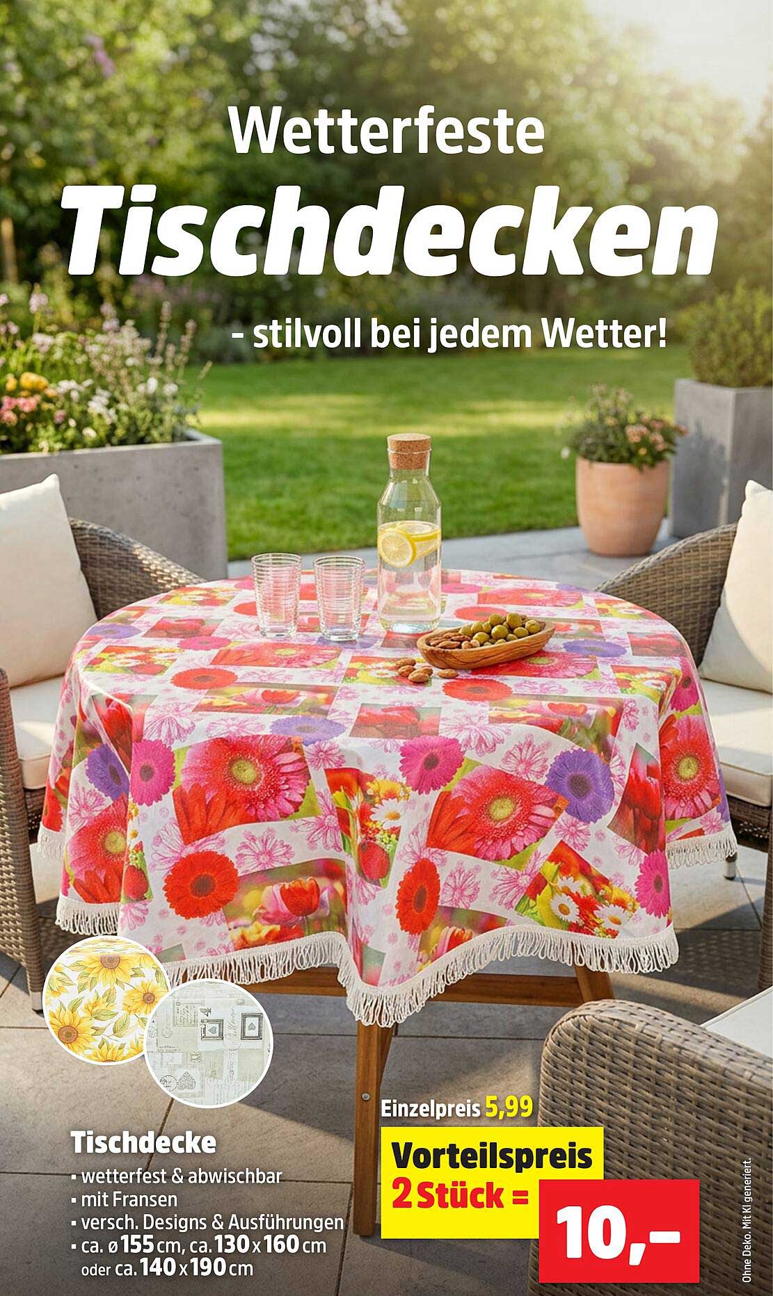 Wetterfeste Tischdecken - stilvoll bei jedem Wetter!