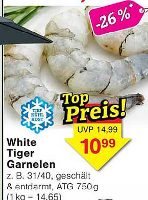 White Tiger Garnelen