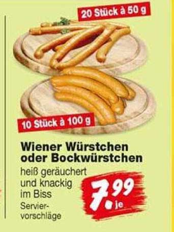 Wiener Würstchen oder Bockwürstchen
