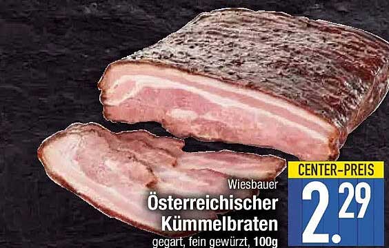 Wiesbauer Österreichischer Kümmelbraten gegart, fein gewürzt, 100g