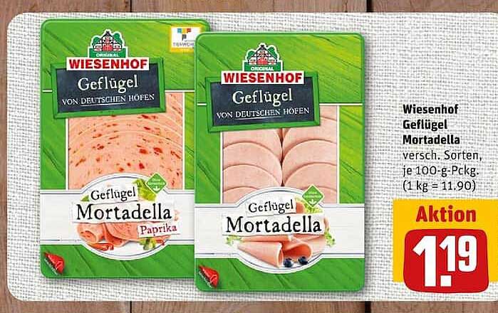 Wiesenhof Geflügel Mortadella versch. Sorten