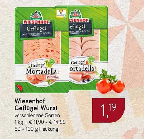Wiesenhof Geflügel Wurst verschiedene Sorten