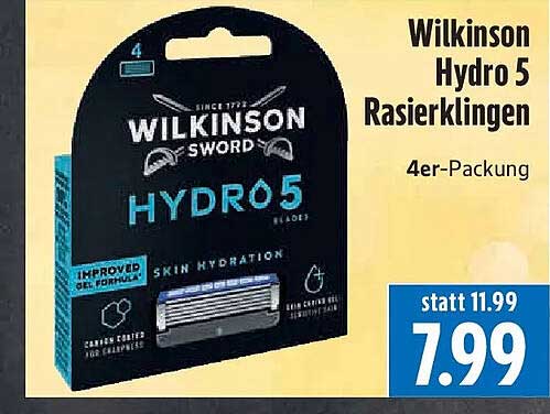 Wilkinson Hydro 5 Rasierklingen 4er-Packung