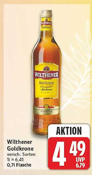 Wilthener Goldkrone versch. Sorten 1 l = 6,41 0,7 l Flasche