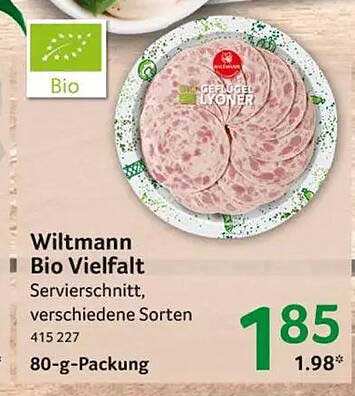 Wiltmann Bio Vielfalt Servierschnitt, verschiedene Sorten 80-g-Packung