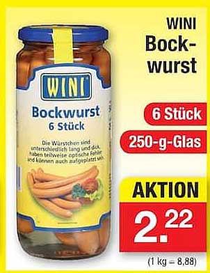 WINI Bockwurst 6 Stück