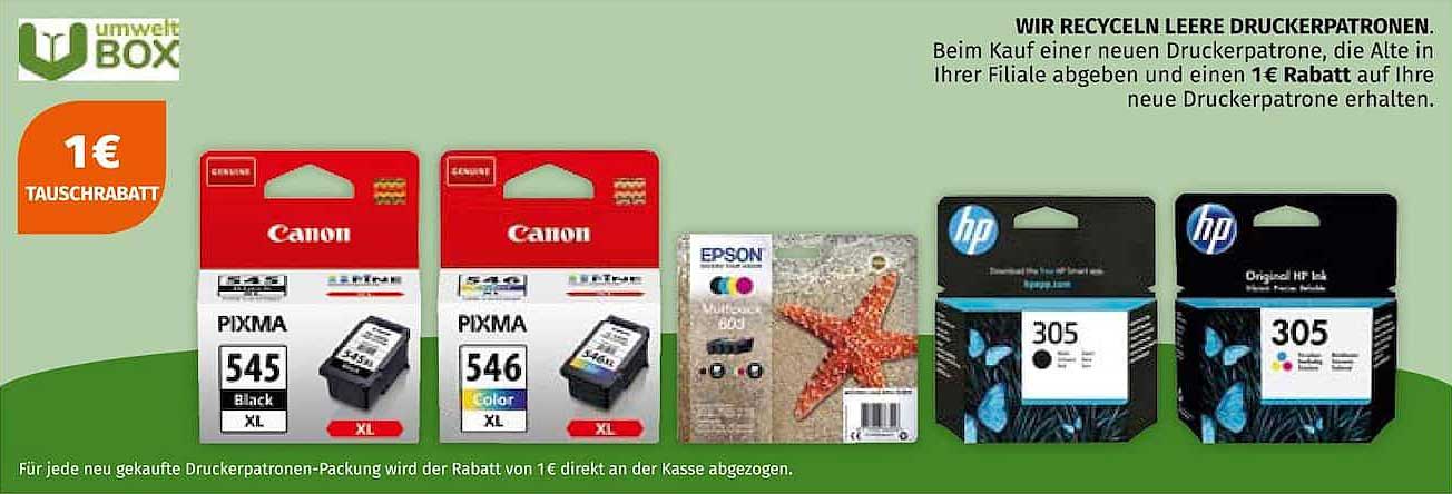 WIR RECYCELN LEERE DRUCKERPATRONEN.