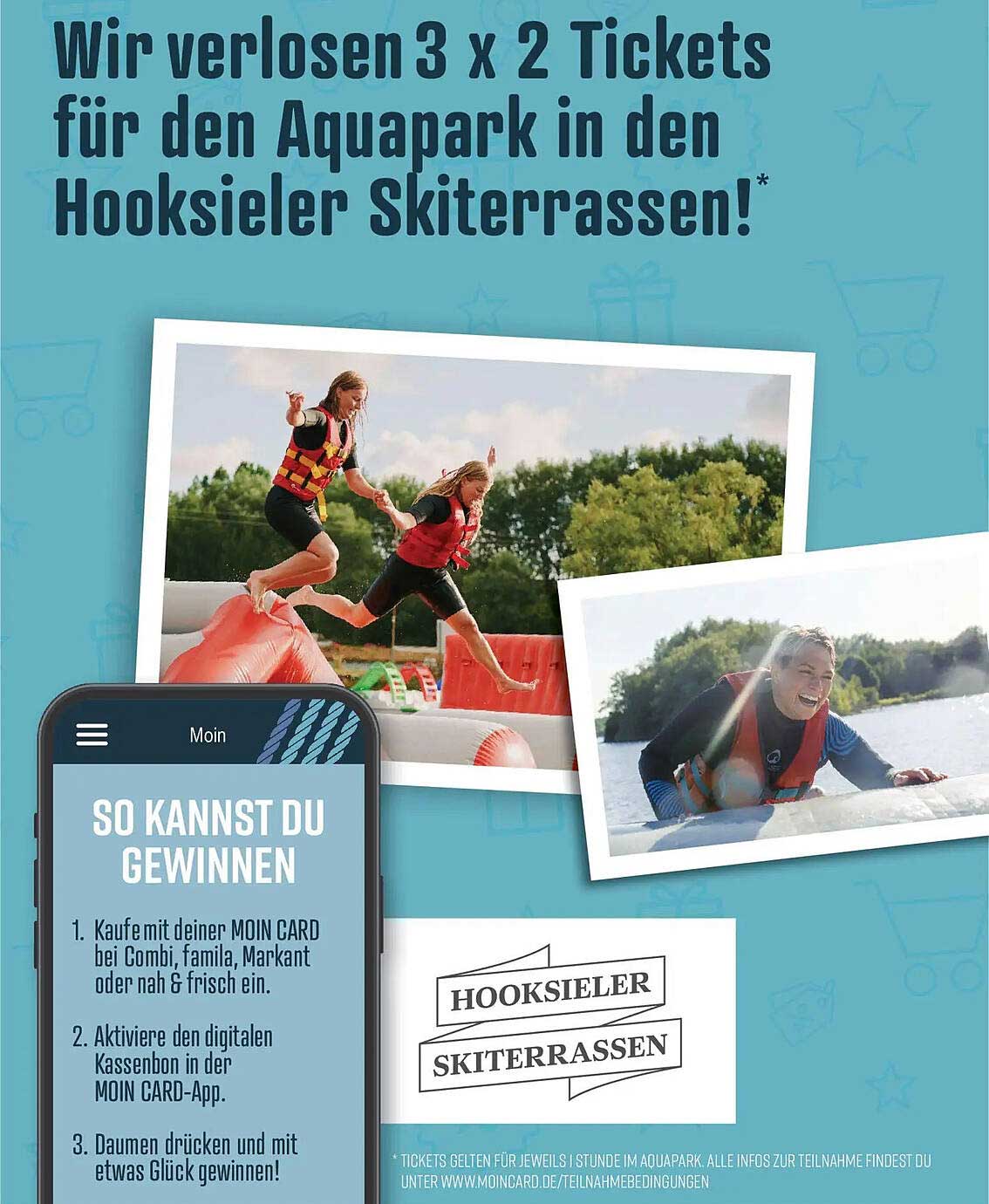 Wir verlosen 3 x 2 Tickets für den Aquapark in den Hooksieler Skiterrassen!*