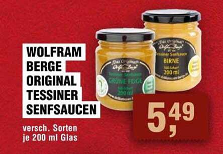 WOLFRAM BERGE ORIGINAL TESSINER SENFSAUCEN