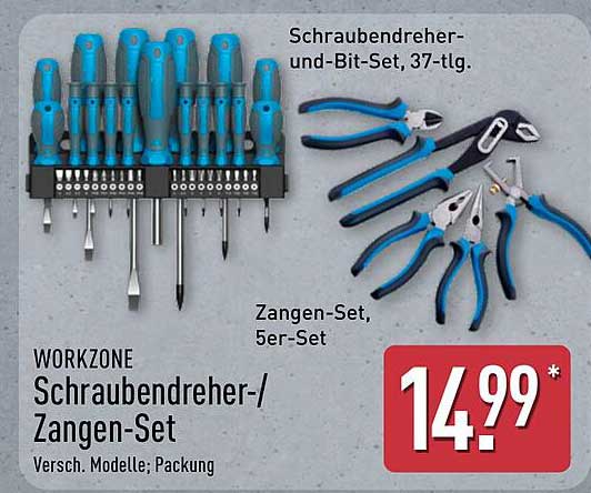 WORKZONE Schraubendreher-/ Zangen-Set