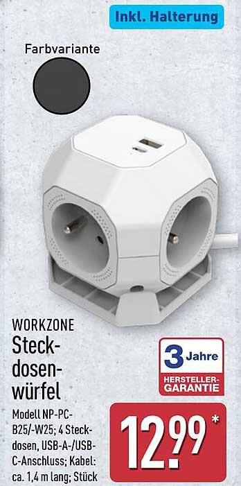 WORKZONE Steckdosenwürfel
