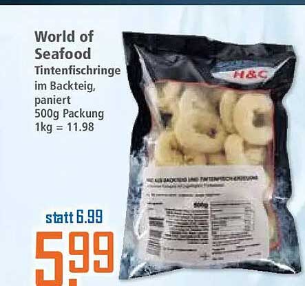 World of Seafood Tintenfischringe im Backteig, paniert 500g Packung 1kg = 11.98