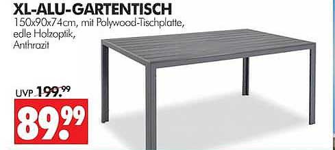 XL-ALU-GARTENTISCH