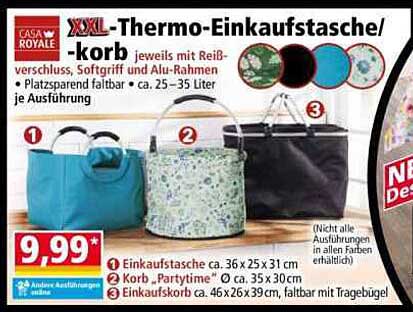 XXL-Thermo-Einkaufstasche/-korb