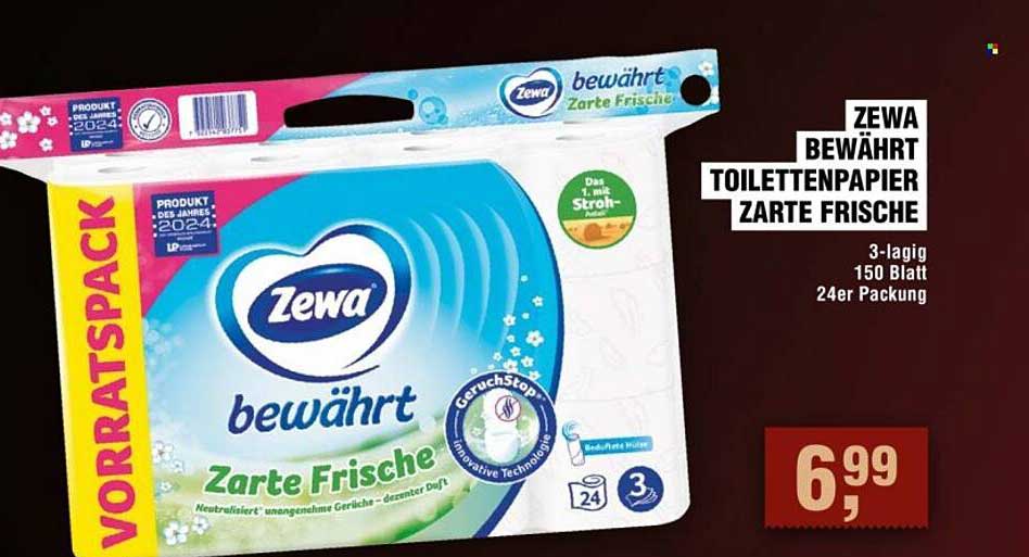 ZEWA BEWÄHRT TOILETTENPAPIER ZARTE FRISCHE