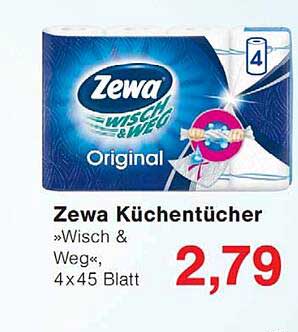 Zewa Küchentücher »Wisch & Weg«, 4 x 45 Blatt