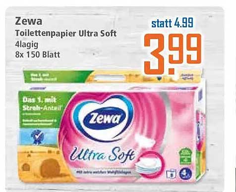 Zewa Toilettenpapier Ultra Soft 4lagig 8x 150 Blatt