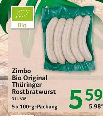 Zimbo Bio Original Thüringer Rostbratwurst
