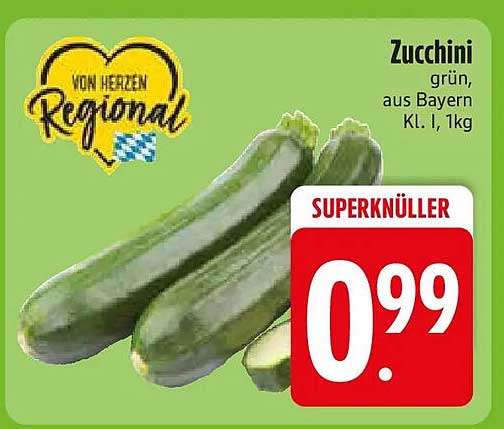 Zucchini grün, aus Bayern Kl. I, 1 kg