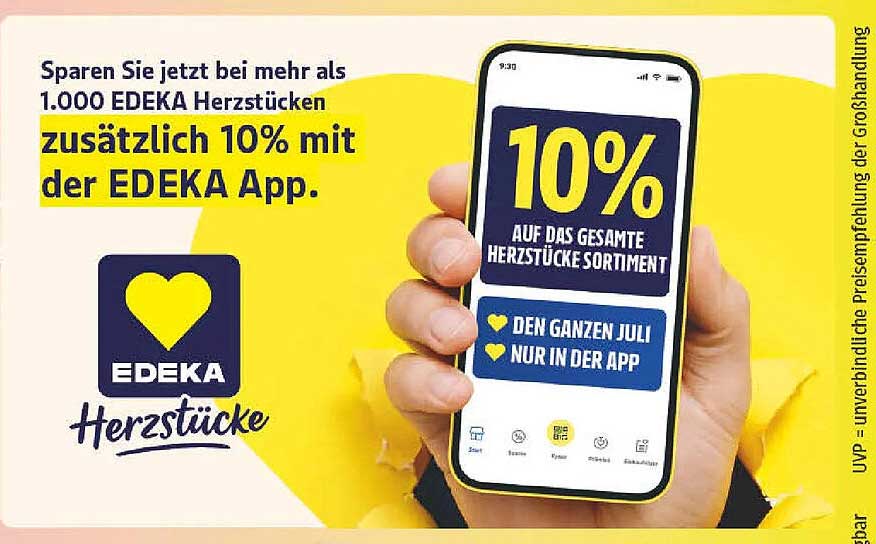 zusätzlich 10% mit der EDEKA App.
