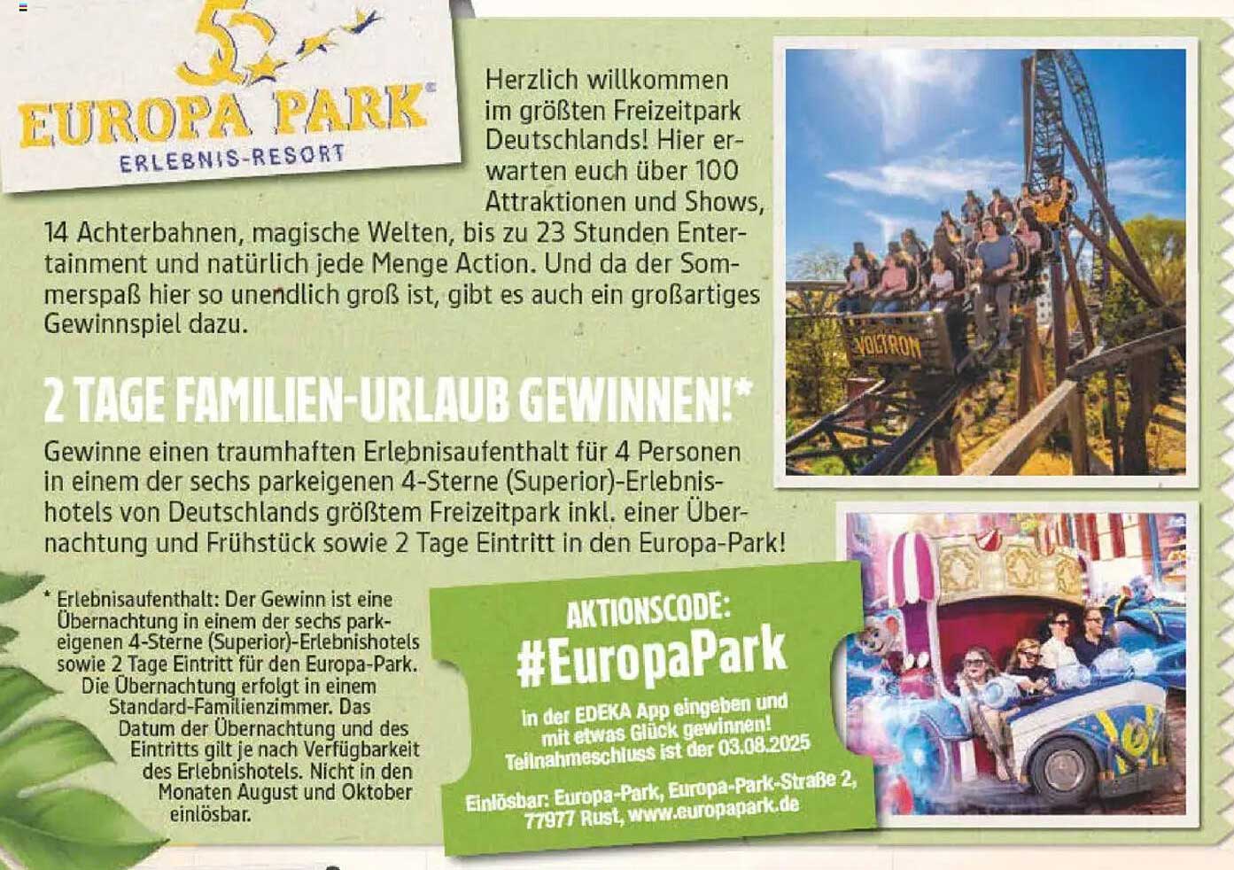 2 Tage Familien-Urlaub im Europa-Park gewinnen!