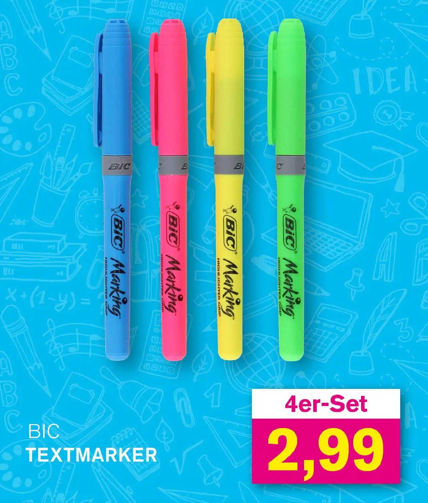 BIC Textmarker 4er-Set