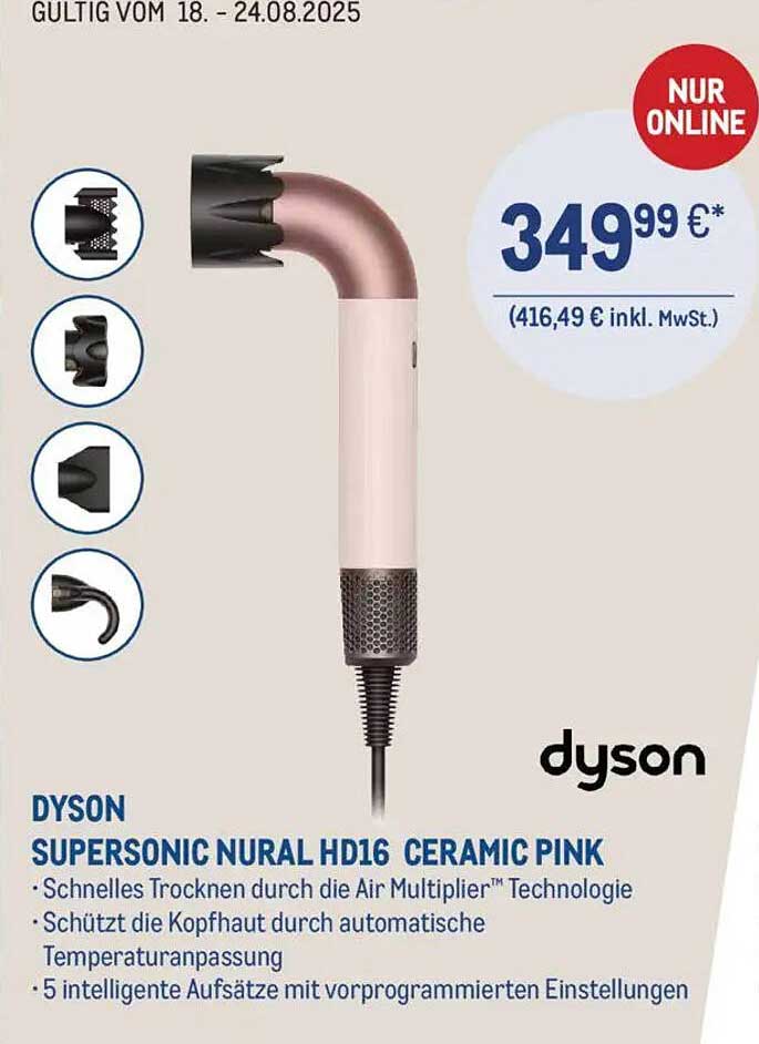 Dyson Supersonic Nural HD16 Ceramic Pink