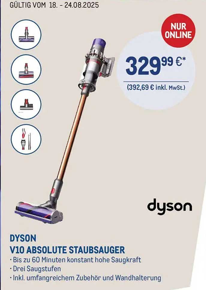 DYSON V10 ABSOLUTE STAUBSAUGER