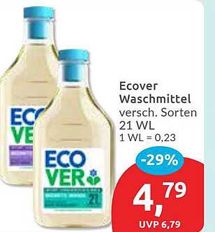 Ecover Waschmittel – verschiedene Sorten 21 WL