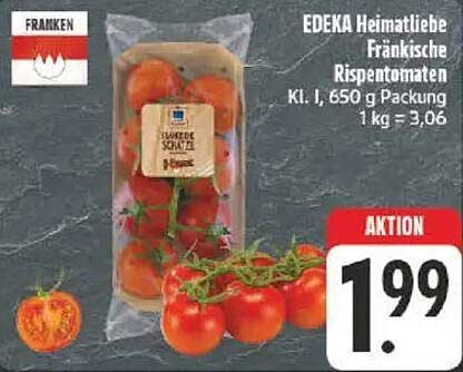 EDEKA Heimatliebe Fränkische Rispentomaten 650 g Packung