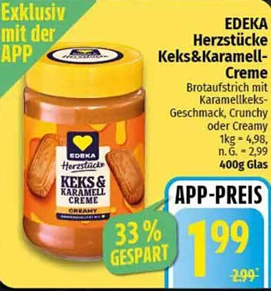 EDEKA Herzstücke Keks&Karamell-Creme